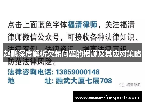 赵鹏深度解析欠薪问题的根源及其应对策略 赵鹏深度解析欠薪问题的根源及其应对策略